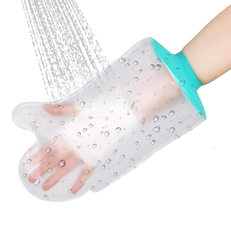 mosago Waterproof Cast Covers for Shower Hand Kids, Water Proof Plastic Sleeves to Cover Finger/Hands After Surgery/Wound/Fracture/Bandage/Broken, Sleeve Protector Bag Kids/Toddler Showering Child in Bath - Image 1